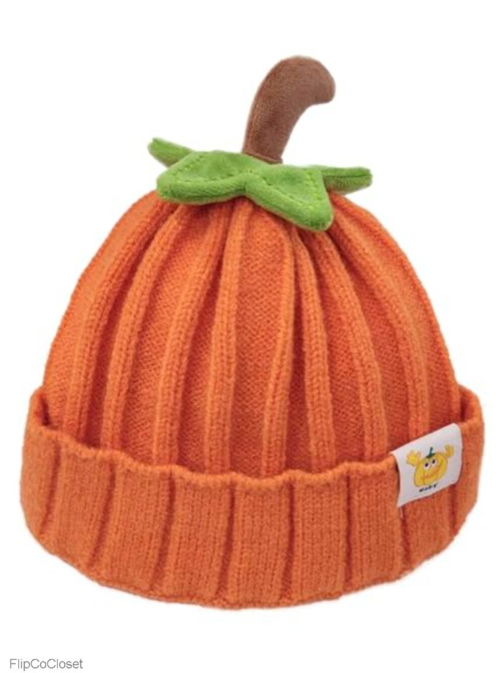Molodo Pumpkin Knit Beanie Hat Infant Toddler Wool Winter Cap